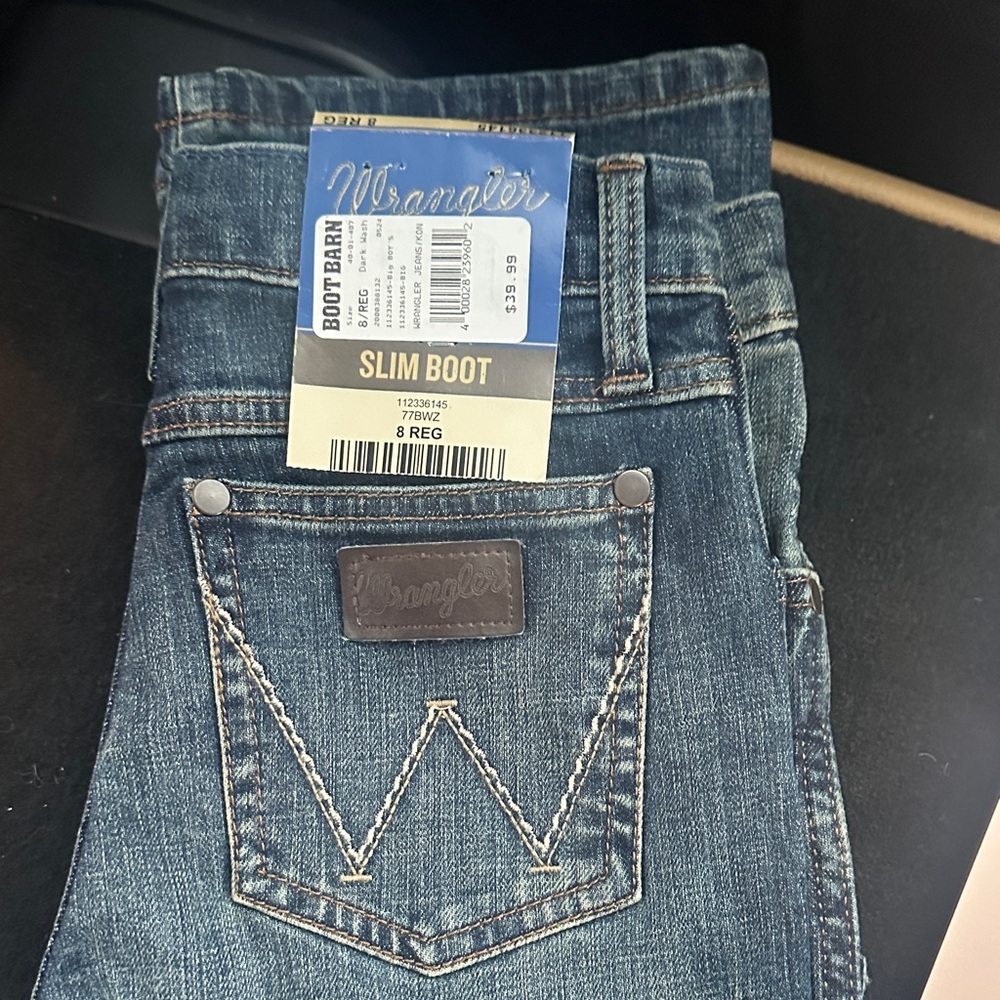 Wrangler Kids Slim Boot Jeans - Blue